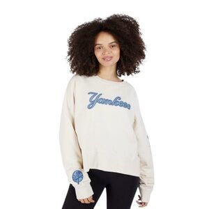 Women’s Pro Standard New York Yankees Varsity Blue Fleece Cropped Sweatshirt